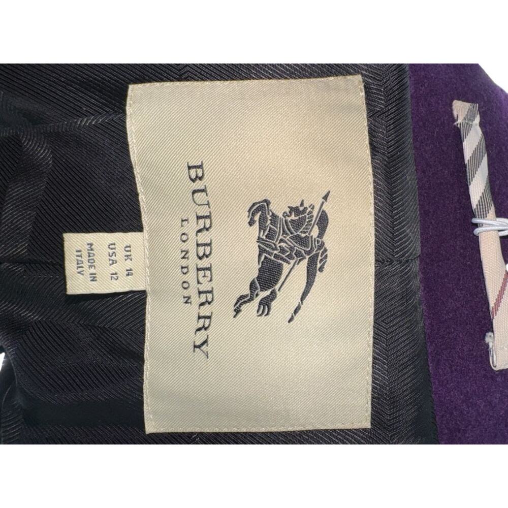 Burberry London Wool & Cashmere Trench Coat – Deep Purple US 12 - Picture 15 of 16